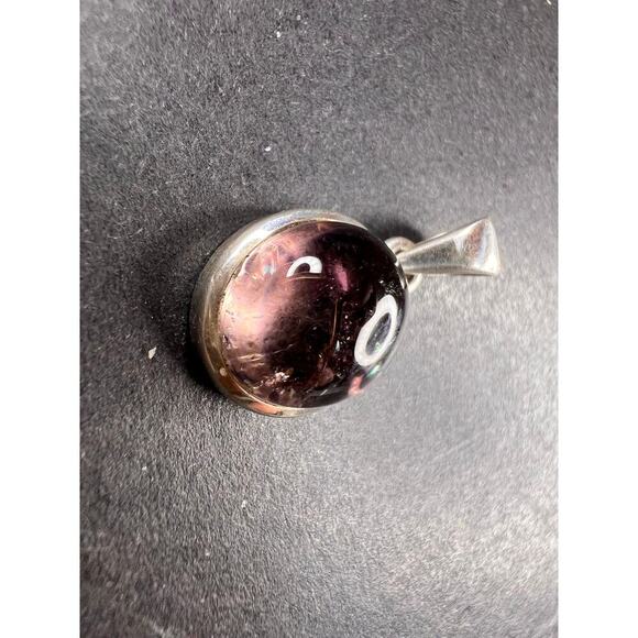 NEW lilac bi color tourmaline sterling silver pendant 2.70 grams - Picture 13 of 16